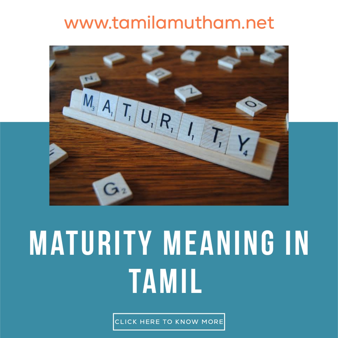 MATURITY MEANING IN TAMIL
